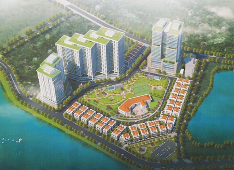 Khu nhà ở Thạch Bàn Lakeside có tổng diện tích gần 8ha.