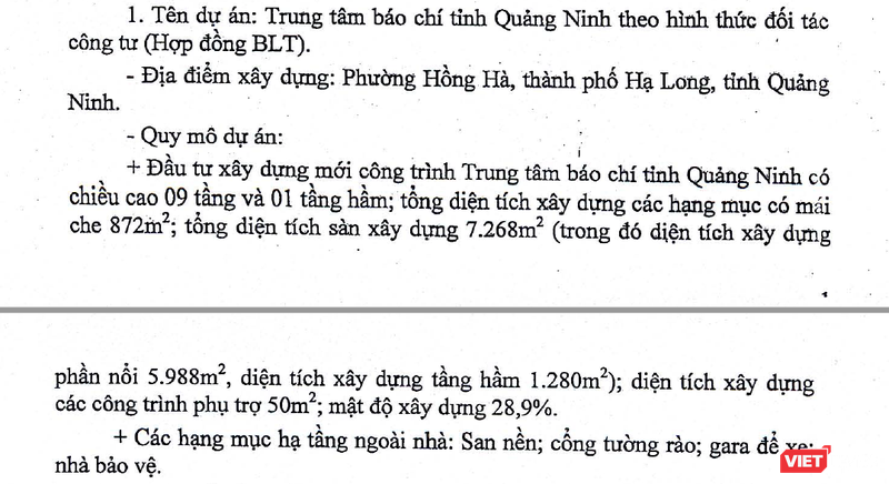 Dự án được đầu tư theo hình thức hợp đồng BLT.