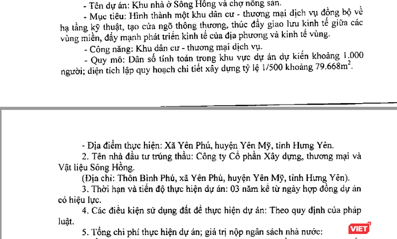 Công ty CP Xây dựng, thương mại và vật liệu Sông Hồng vừa được UBND tỉnh Hưng Yên lựa chọn là nhà đầu tư thực hiện dự án Khu nhà ở Sông Hồng và chợ nông sản theo hình thức chỉ định.