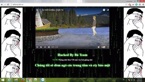 Website của Trung tâm Athena bị hack