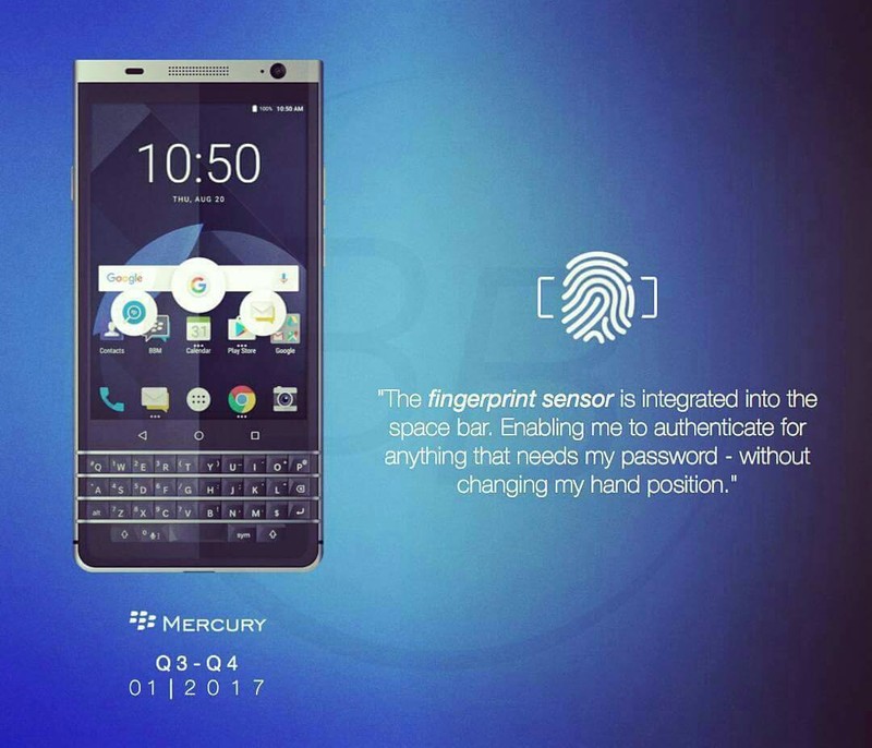 TCL khoe smartphone BlackBerry Mercury sắp ra mắt