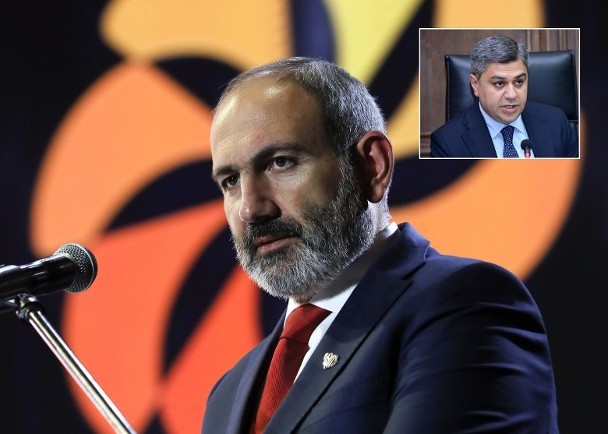 Thủ tướng Nikol Pashinyan và người bị cho là âm mưu sát hại ông, cựu Cục trưởng An ninh Quốc gia Artur Vanetsyan (Ảnh: Getty)