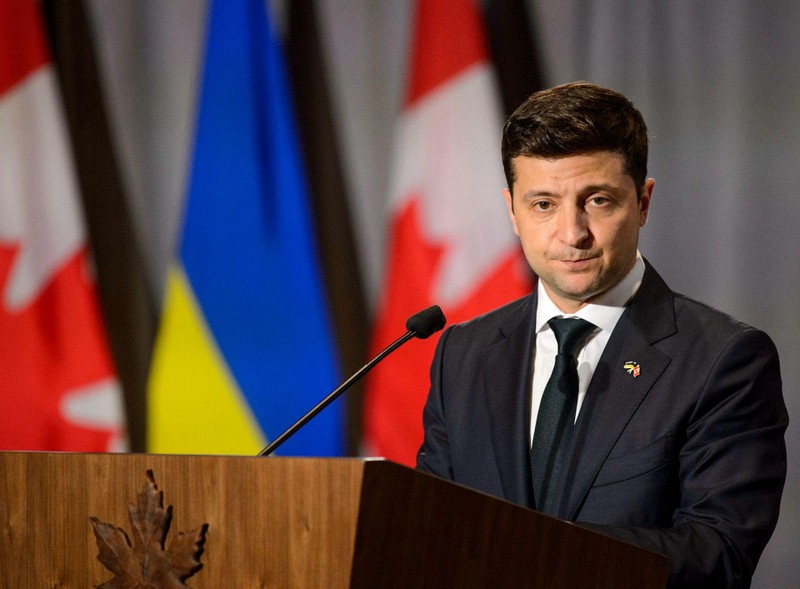 Ngày 29/1, Tổng thống Ukraine Volodymyr Zelensky đã ký lệnh trừng phạt 4 công ty và 1 công dân Trung Quốc (Ảnh: Dwnews).