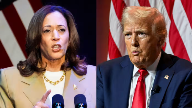 Phó Tổng thống Mỹ Kamala Harris và cựu Tổng thống Donald Trump (Ảnh: Nikkei Asia)