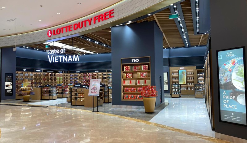 Cửa hàng miễn thuế trong nội địa Lotte Phú Khánh tại Trung tâm thương mại VV Mall (ảnh SCT)