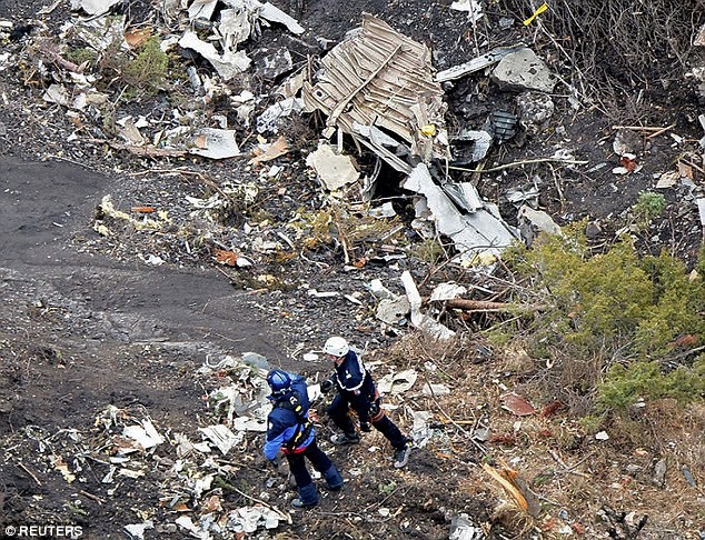 Hiện trường vụ tai nạn máy bay Germanwings