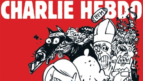 Ảnh bìa ấn phẩm số ra ngày 25/2 của tạp chí Charlie Hebdo (Ảnh: Charlie Hebdo)