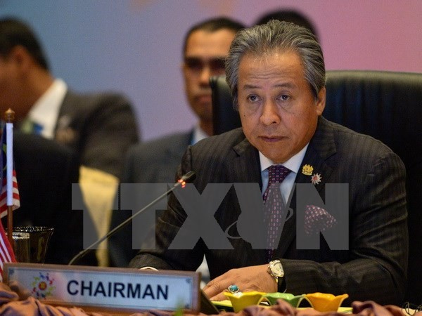 Bộ trưởng Ngoại giao Malaysia Anifah Aman tại hội nghị. (Nguồn: AFP/ TTXVN)