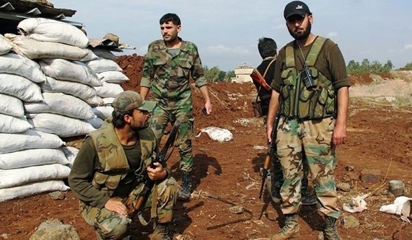 Các binh sĩ Syria sau trận chiến giành Sheikh Miskeen