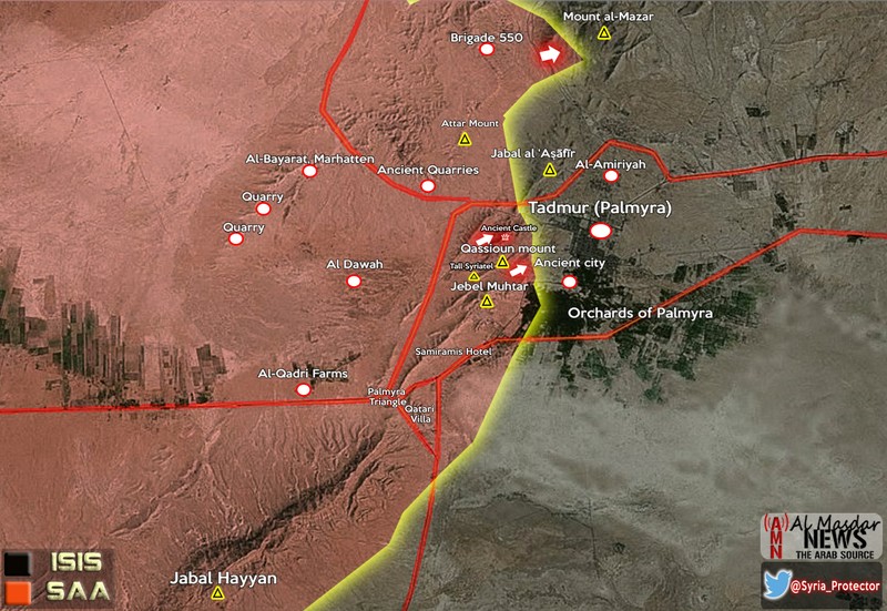 Lực lượng Tigers giải phóng sở chỉ huy lữ đoàn 550 ở Palmyra