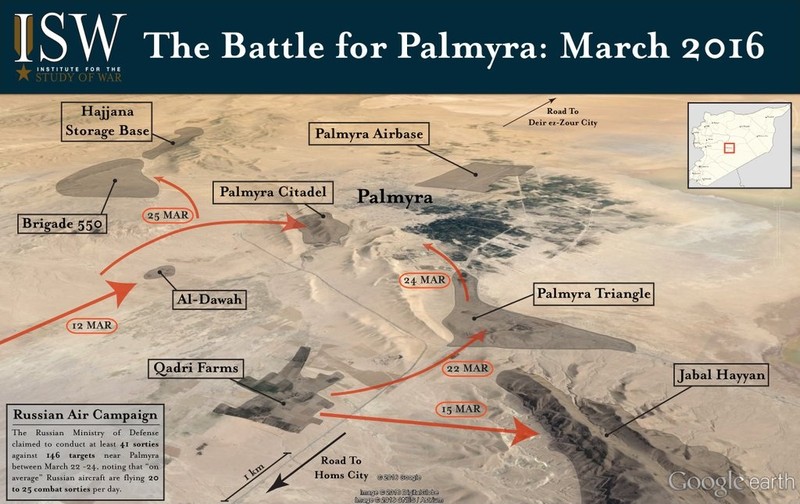 Video + Ảnh: Ác liệt trận chiến giành thành phố cổ Palmyra