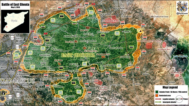 Quân đội Syria phục kích ở Đông Ghouta, diệt 13 tay súng cực đoan