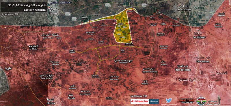 Lữ đoàn 102 Vệ binh Cộng hòa và Hezbollah tiến vào trung tâm Đông Ghouta