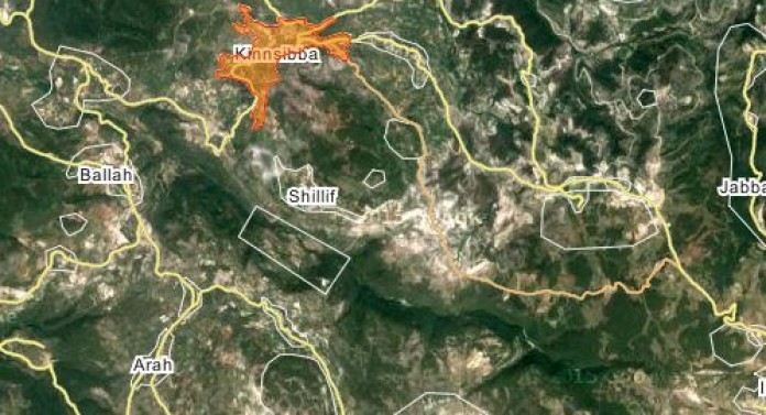 Bản đồ chiến sự Kinsiba, Latakia