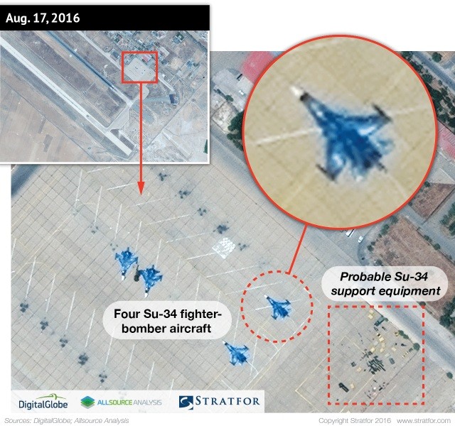 4 chiếc Su - 34 đang có mặt trên sân bay không quân Hamedan ở Iran