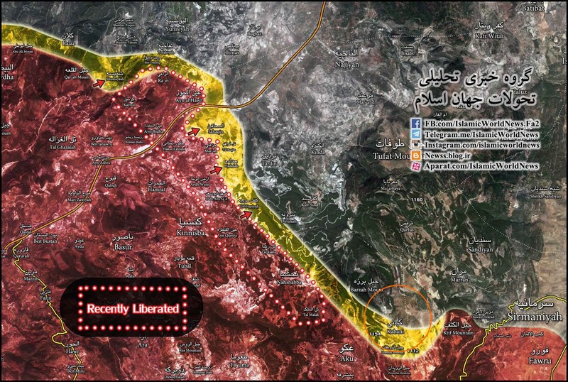 Bản đồ chiến tuyến Latakia