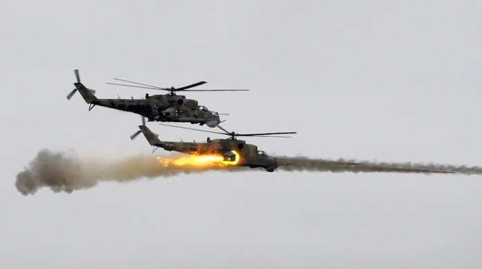 Trực thăng chiến đấu của Nga trên chiến trường Palmyra