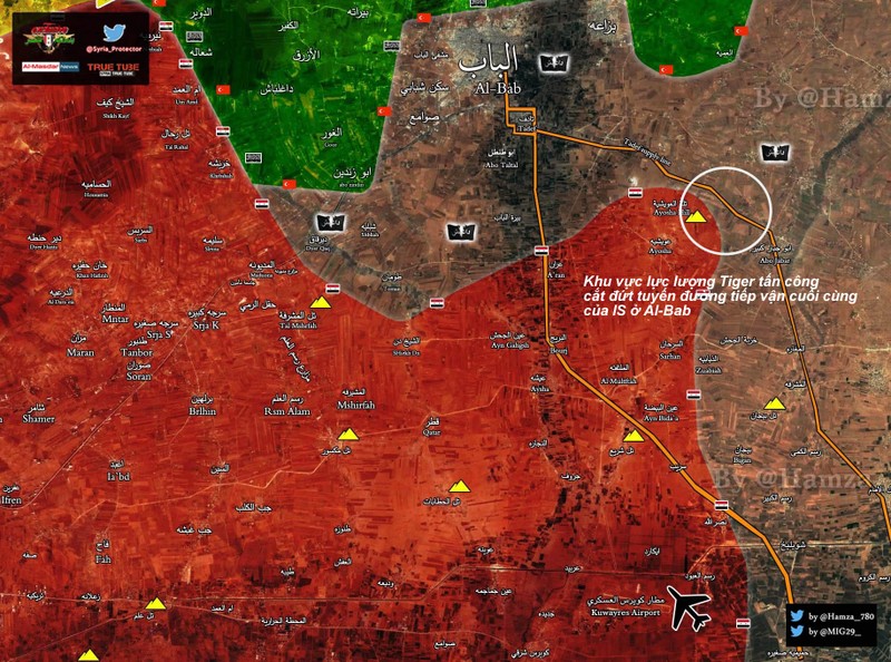 Bản đồ tình hình chiến sự Al-Bab tính đến ngày 05.02.2017