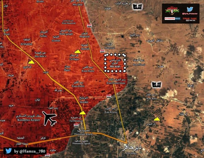 Quân đội Syria giải phóng thị trấn Rasm Harmel al-Imam và làng Ma'azah