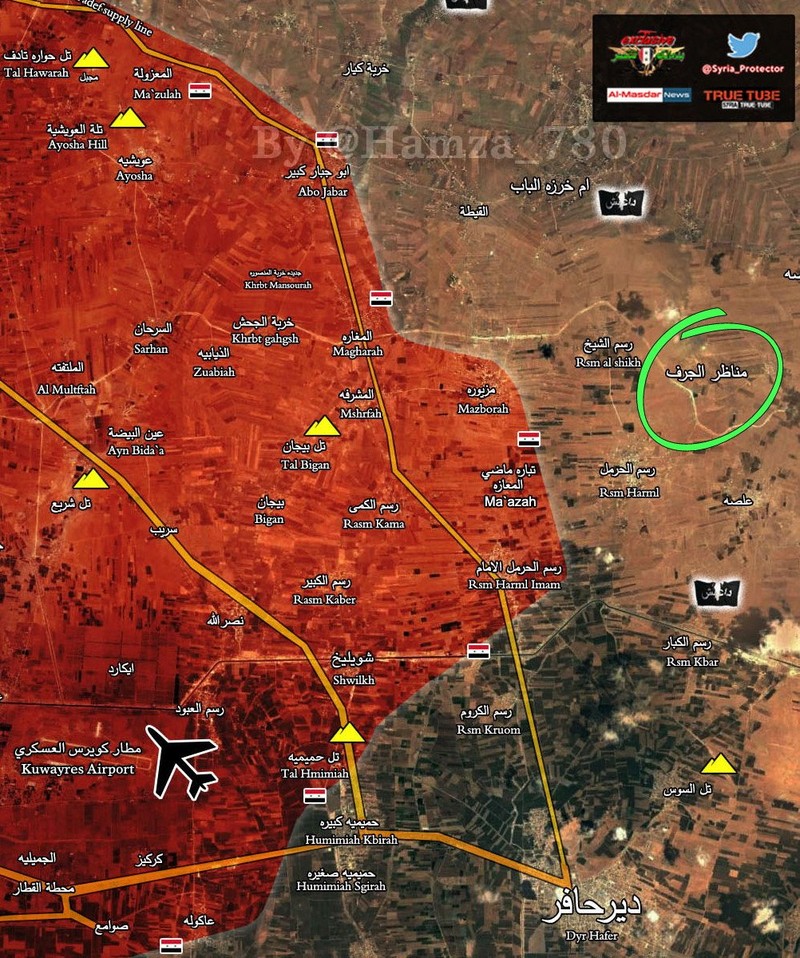 Quân đội Syria giải phóng làng giải phóng làng Munather Al-Jarif  trên vùng nông thôn phía đông tỉnh Homs