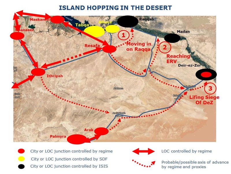 Vùng chiến thuật của lực lượng Tiger trên chiến trường tỉnh Raqqa