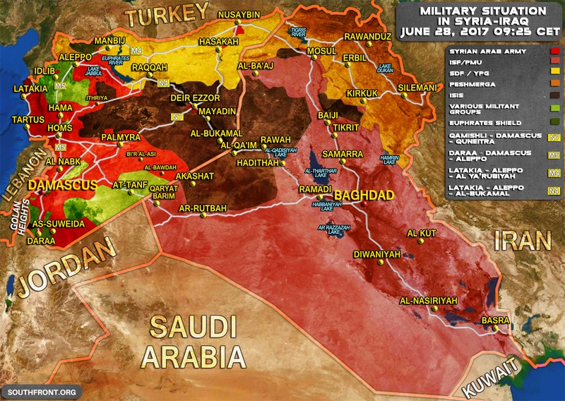 Bản đồ toàn cảnh chiến trường chống IS ở Syria và Iraq