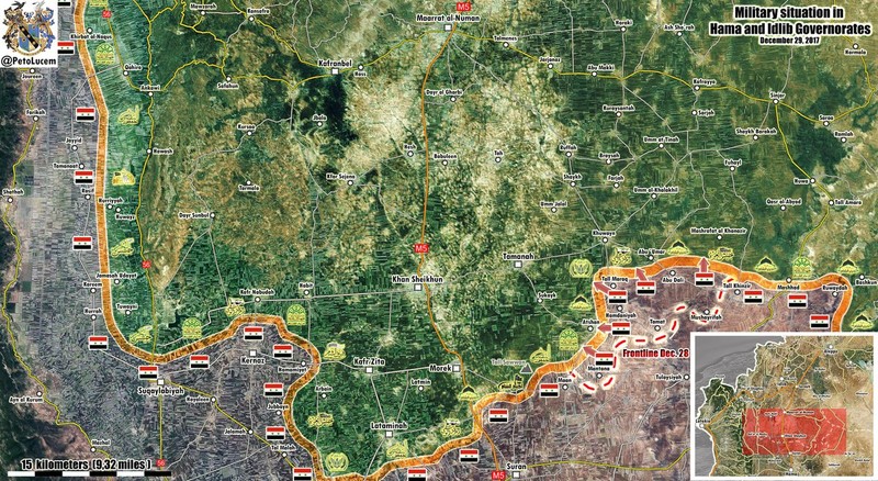 Các mũi tiến công của lực lượng Tiger trên chiến trường phía nam tỉnh Idlib - ảnh South Front