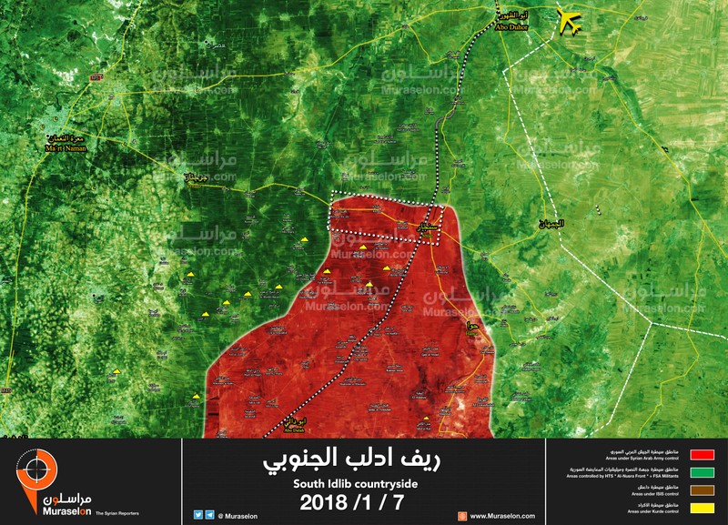 Quân đội Syria tiến chiếm thị trấn Sinjar, cách sân bay Abu al-Duhur 15 km - ảnh Muraselon