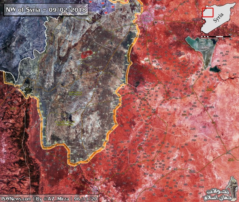Bản đồ tình hình chiến sự khu vực Idlib - Hama - ảnh South Front