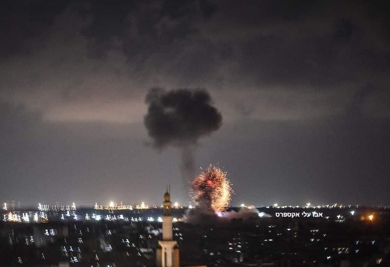 Không quân Israel không kích dải Gaza. Ảnh IDF