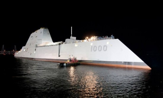 Tàu khu trục tàng hình USS Zumwalt, Hải quân Mỹ. Ảnh: Internet