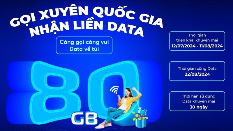 Gọi thoại quốc tế dễ dàng, nhận liền data miễn phí