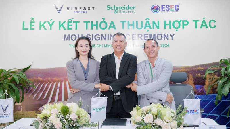 Vinfast Energy, Schneider Electric và ESES hợp tác thúc đẩy GP pin lưu trữ và quản lý năng lượng