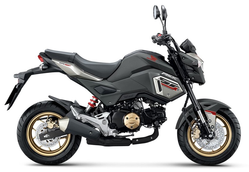 Honda MSX 125SF ABS 2017 có tùy chọn màu sơn đen/xám và đỏ trắng.