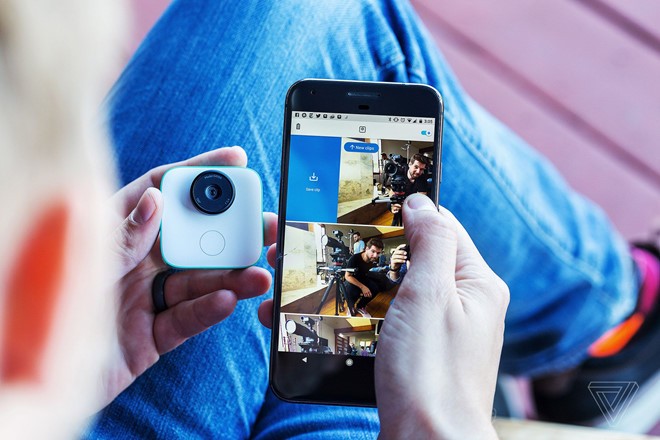 Google Clips là chiếc camera có AI từ Google. Ảnh:The Verge.