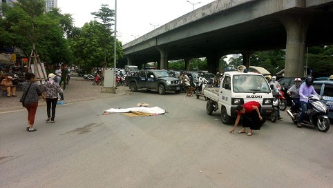 Hiện trường vụ tai nạn.