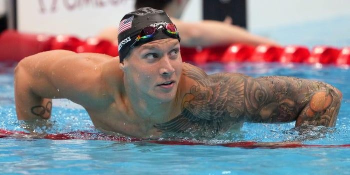 Sau 2 lần tham gia Olympic, Caeleb Dressel đã có 7 tấm HCV. Ảnh Mara