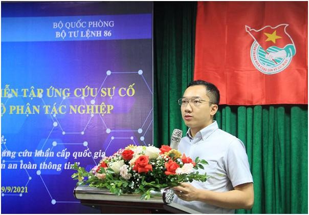 Ông Hoàng Minh Tiến phát biểu tại Hội nghị. Ảnh Mic