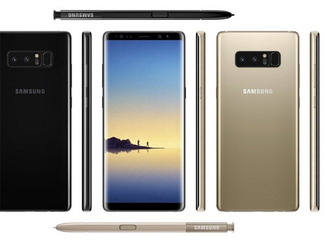 Hình ảnh rò rỉ Galaxy Note 8 (nguồn: Evan Blass)