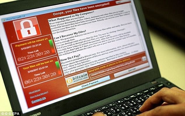 mã độc WannaCry lại một lần nữa tái xuất? (ảnh: Daily Mail)