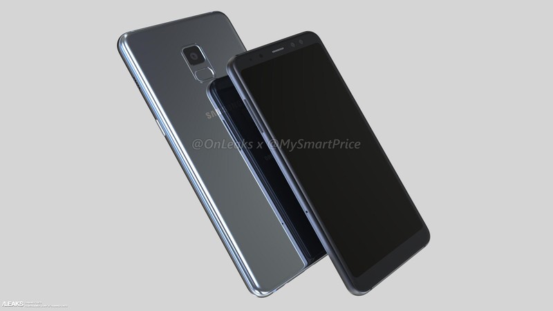 Ảnh dựng Galaxy A5 và A7 (2018). Nguồn: Onleaks 