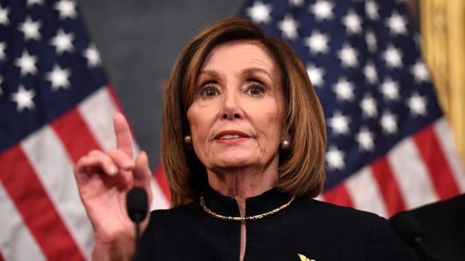 Bà Nancy Pelosi, Chủ tịch Hạ viện Mỹ (ảnh CNBC)