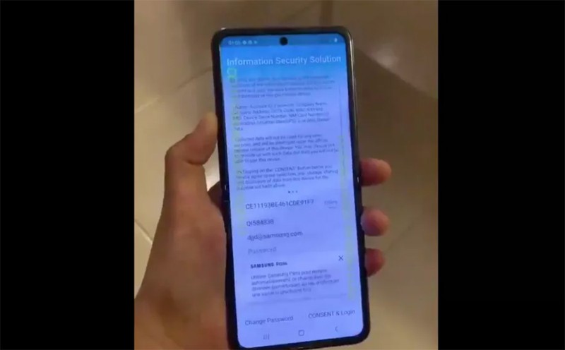 Mẫu điện thoại Galaxy Z Flip (ảnh cắt từ clip)