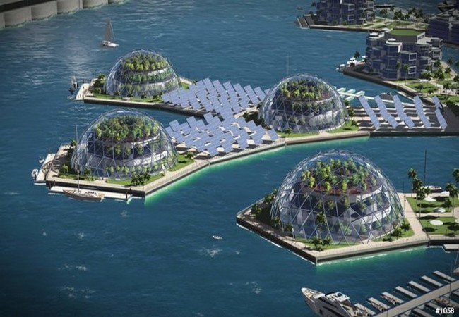 Mô hình dự án Đảo nổi ở Polysenia thuộc Pháp (Ảnh Seasteading Institute)