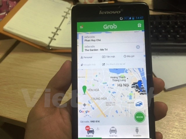 Grab tích hợp thêm tính năng nhắn tin trên ứng dụng phần mềm đặt xe.