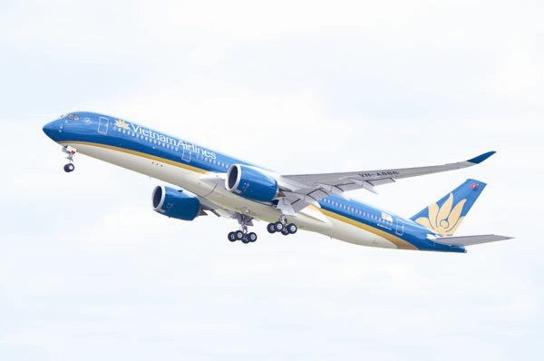 Máy bay Airbus A350 của Vietnam Airlines.