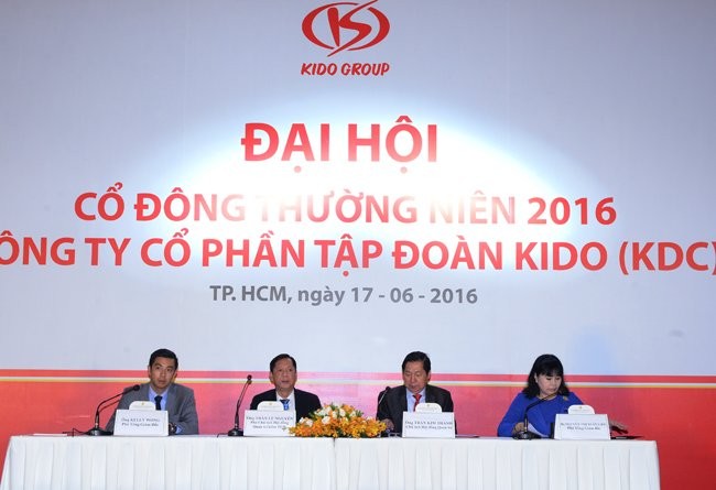 Đại hội cổ đông thường niên 2016 của Kido. Ảnh: Hùng Lê