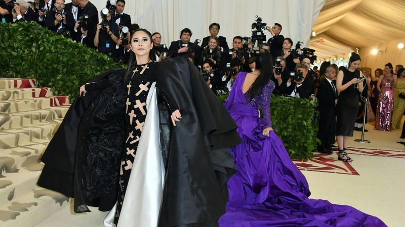 Nguyễn N tại Met Gala hồi tháng 5/ 2018 (Ảnh: Getty Images/ New York Times).  