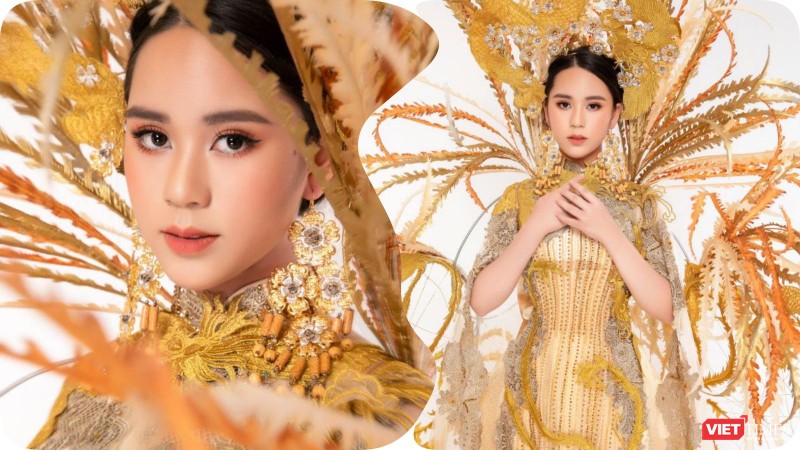 Đại diện Việt Nam dự thi Miss Eco Teen International - Miss Eco Teen Việt Nam Bella Vũ Huyền Diệu trong trang phục "Rồng Phượng" 