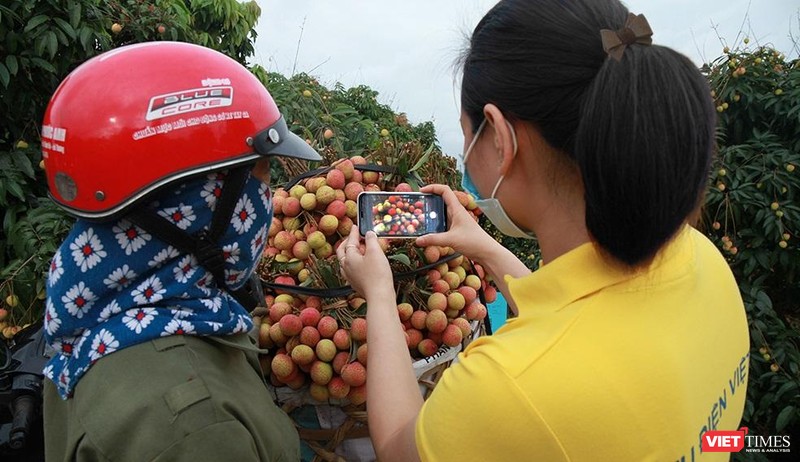 Nhân viên Bưu điện hỗ trợ nông dân đưa nông sản lên sàn TMĐT Postmart.